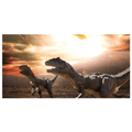 Dinosaur Desert Sunrise Poster Background - Tank Terrarium Australia Aqua Natural