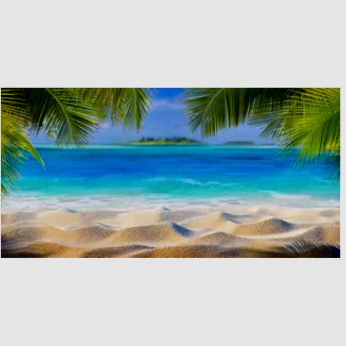 Paradise Beach Poster Background - Tank Terrarium Australia Aqua Natural