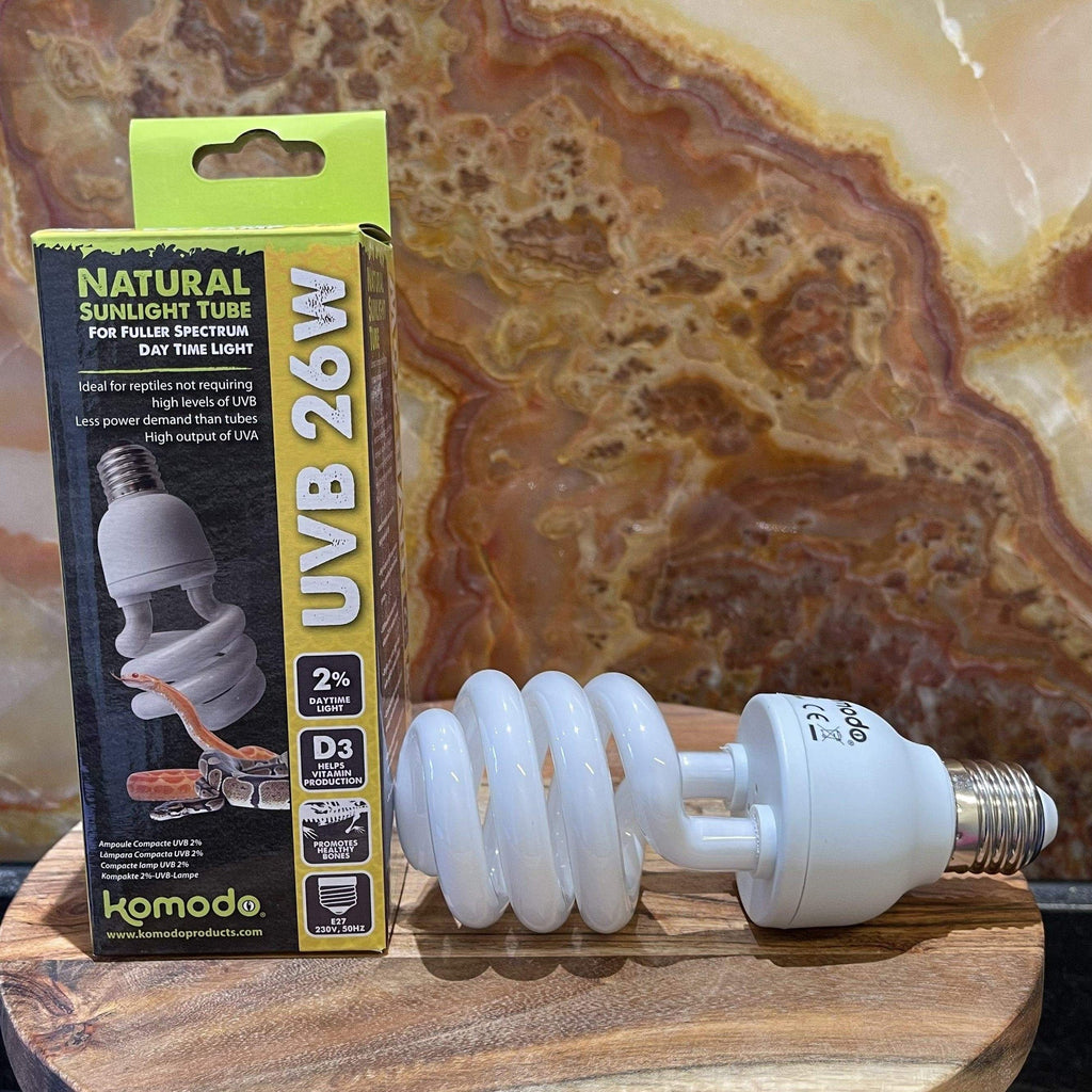 Natural Sunlight Komodo Compact Lamp UVB 2% 26W - Tank Terrarium Australia Bulb