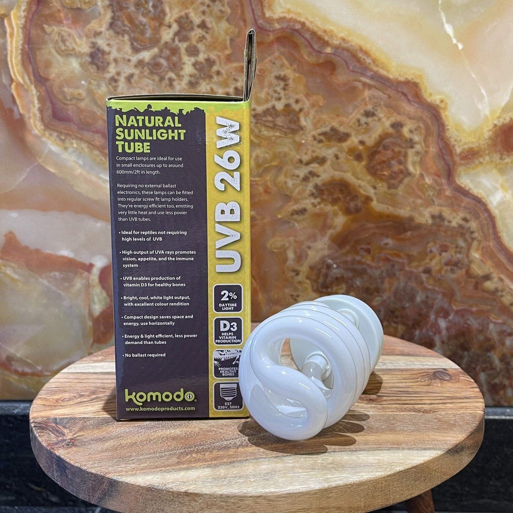 Natural Sunlight Komodo Compact Lamp UVB 2% 26W - Tank Terrarium Australia Bulb