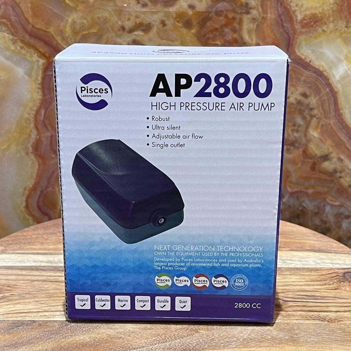 Pisces Air Pump AP2800 Single Outlet - Tank Terrarium Australia Air Pumps