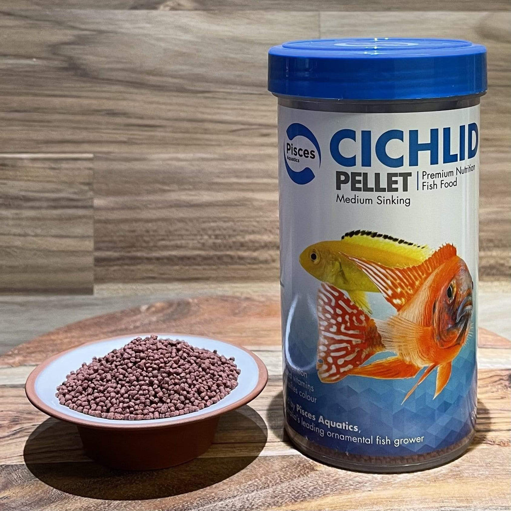 Cichlid Pellets Sinking Medium (2mm Pellets) - Pisces Aquatics - Tank Terrarium Australia Fish Food