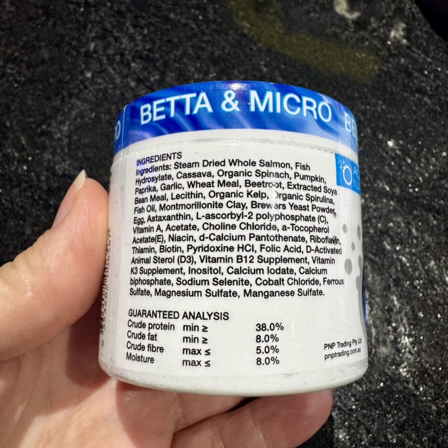 Betta & Micro Crumble Food 50g - Aqua Natural Fish Food - Tank Terrarium Australia Fish Food