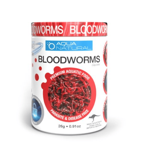 Freeze Dried Bloodworms 20g - Aqua Natural Fish Food - Tank Terrarium Australia Fish Food