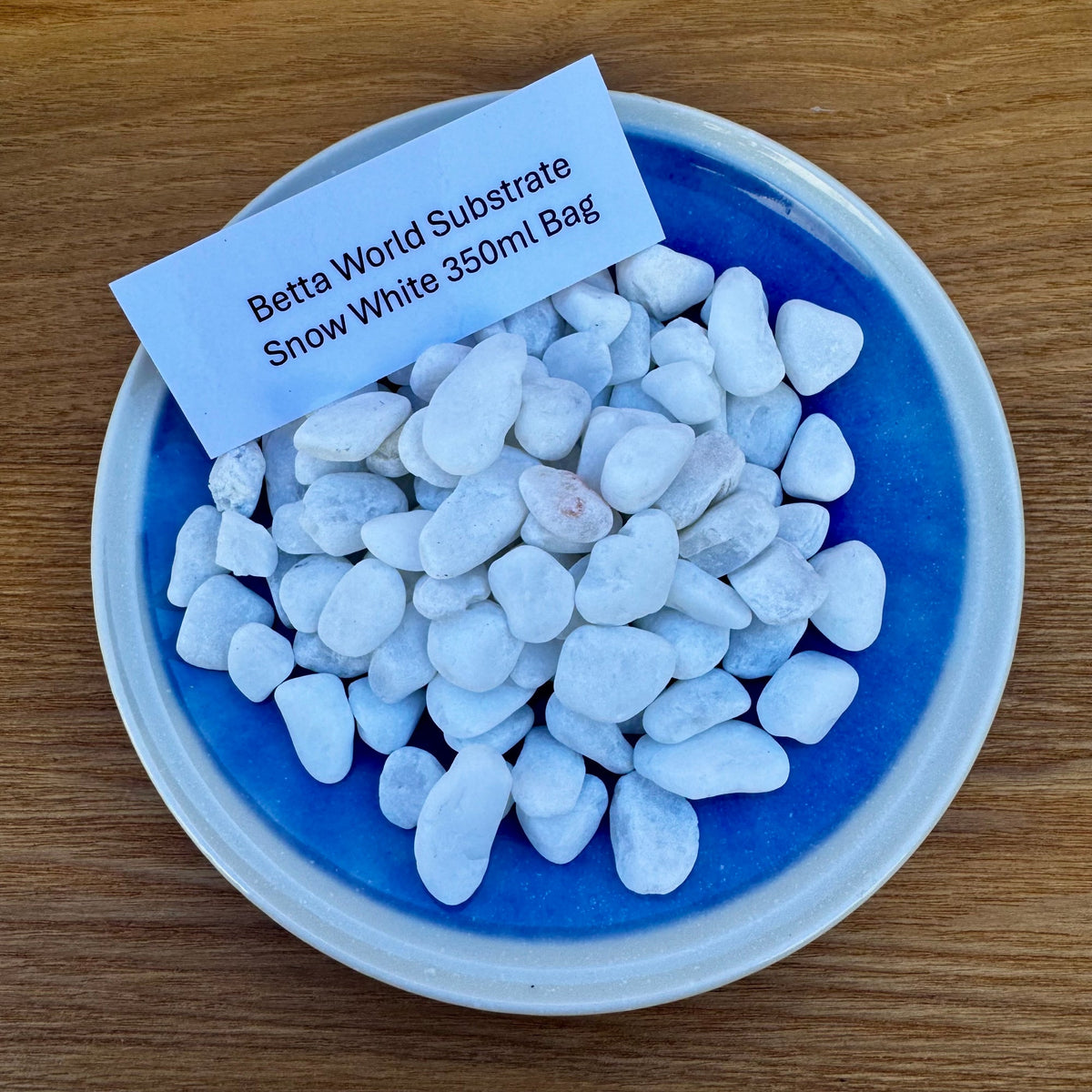 Betta World Substrate - Snow White Betta Pebbles 350ml Bag - Tank Terrarium Australia Betta World